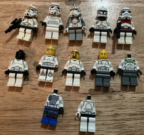 LEGO Star Wars Clone Trooper & Stormtrooper Minifigure Lot, Some Not Complete