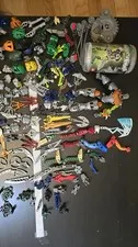 LEGO BIONICLE Bulk Lot Parts Pieces Masks Weapons w/ Canister 8567 Empty