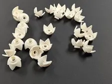 Lego x25 New White Minifigure, Headgear Crown Eggshell with 5 Points # 39262
