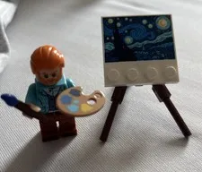 LEGO Vincent Van Gogh Minifigure AUTHENTIC from a starry night set 21333