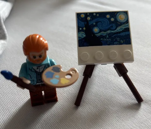 LEGO Vincent Van Gogh Minifigure AUTHENTIC from a starry night set 21333