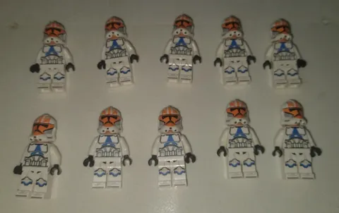 LEGO Star Wars 332nd Clone Troopers Lot Of 10 (No Helmet Holes) 