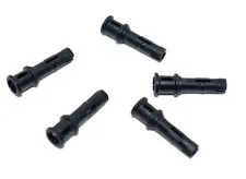 5 LEGO Black Technic Pin 3L with Friction Ring and Stop Bushing 65304 6321745