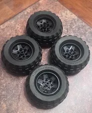 Lego 4x Tire & Black Rims 81.6x38R 