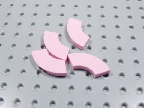 LEGO Lot of 4 Pink 2x2 Smooth Macaroni Tile Plates BN