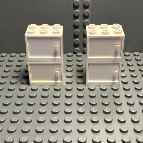 LEGO Lot 4x 92410 + 4533 Cabinet With Door
