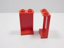 LEGO Lot of 2 Red 1x2x3 Wall Panels Q7