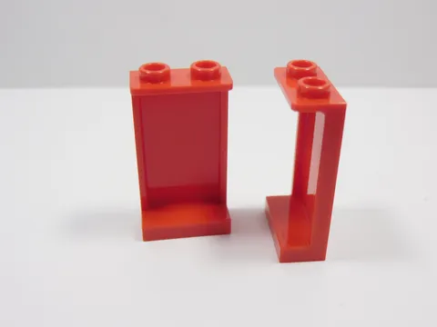 LEGO Lot of 2 Red 1x2x3 Wall Panels Q7
