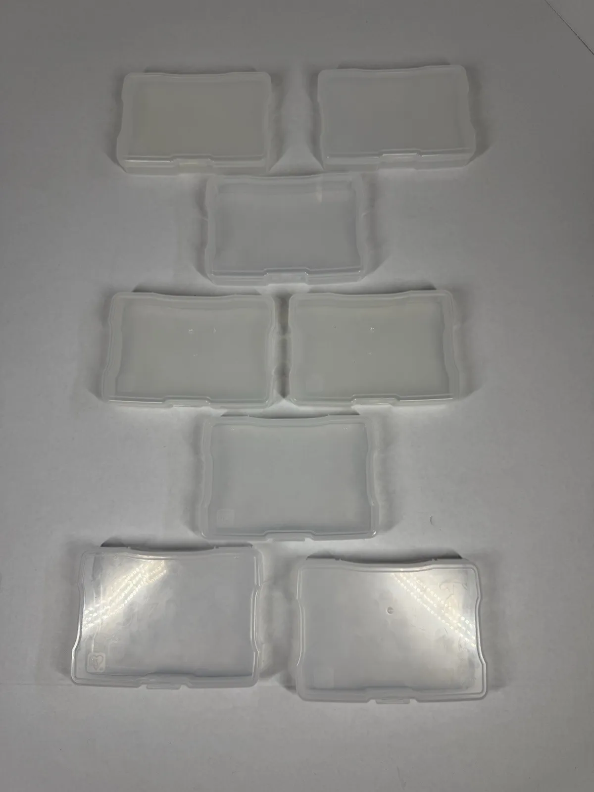 Rare Lot 8 IRIS LEGO Clear Storage Case 6 1/2 X 4 1/2