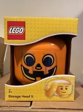 LEGO Pumpkin Jack O Lantern Storage Head Small Size Container About 7”