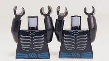 Lego Ninjago 2 Lord Garmadon Blue Sash Torso Lot For Minifigure