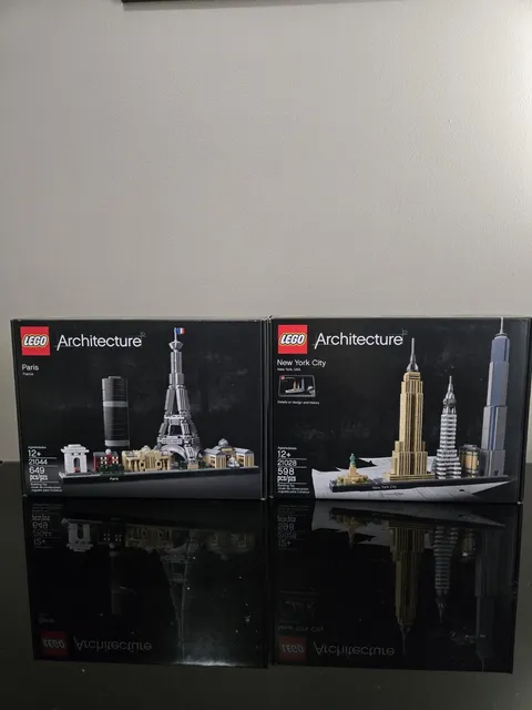 Lego Architecture 21044 Paris And 21028 New York City
