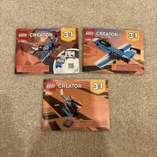LEGO Creator 3 in 1 Building Set 31099 Propeller Plane Instruction Manual Books