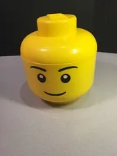 LEGO Yellow Minifigure Head Plastic Storage Container