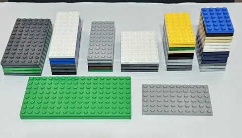 LEGO 102 Piece Multicolor Flat Plates 8 x 16 8 x 8 6 x 12 6 x 10 6 x 8 6 x 6