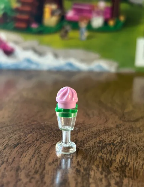 Lego PINK ICE CREAM Scoop with clear cup - Girl Friends Minifigure Food