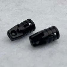 LEGO 30552 Black Hinge Cylinder 1 x 2 Locking W/ 1 Finger & Axle Hole (x2)