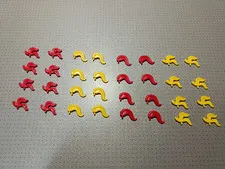 LEGO Vintage Castle Minifigure Plumes x 32 Red and Yellow 4502b and 4502c