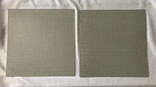 Lot of 2 Lego X-large 15"x15" Gray Base Plates 48x48 dots