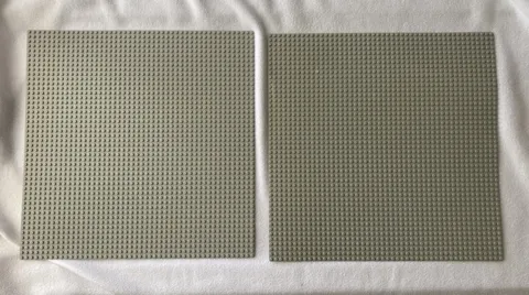 Lot of 2 Lego X-large 15"x15" Gray Base Plates 48x48 dots
