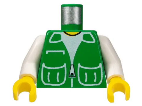 LEGO Torso Town Vest with Patch Pockets over White Shirt Pattern inv.617