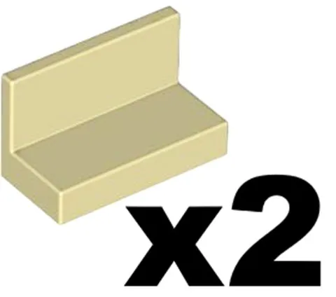 Lego Part 4865 Tan PANELS 1 x 2 x 1 Qty 2 TN4