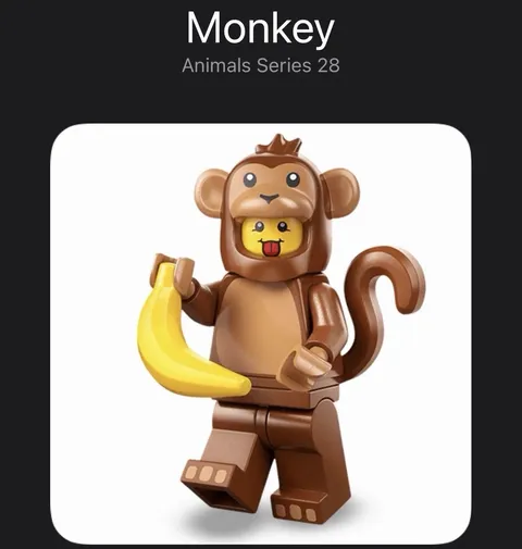 Lego 2026 Minifigures Animals Series 28 #71051 Monkey With Banana