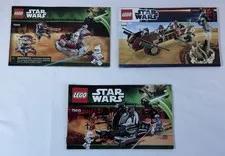 lot of STAR WARS LEGO INSTRUCTION MANUALS~75000, 9496, 75015 (no back cover)