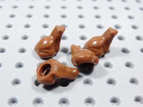 LEGO Lot of 4 Reddish Brown Tree Frogs Frog Animal Minifig BQ