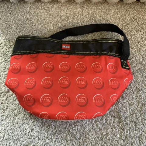 LEGO Storage Bucket Bag Cinch Bucket Red Yellow Black 12"x12" w/Strap