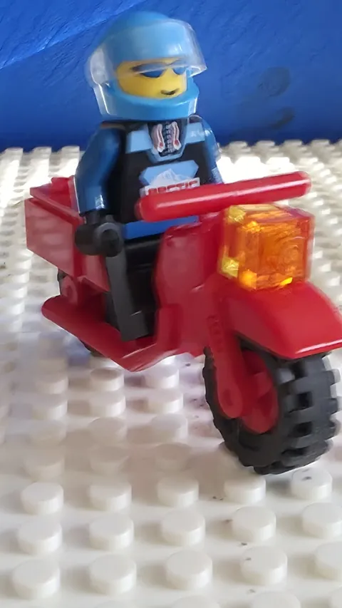 LEGO Motorcycle Driver Minifigure with Motorcycle