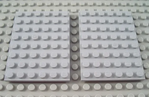 LEGO Lot of 2 Light Bluish Gray 6x8 Flat Plates