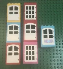 Lego Duplo - Lot Of (7) Large 4x2 Hinged Door Doorway Pieces