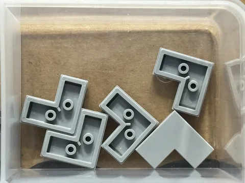 LEGO Parts - Light Bluish Gray Tile 2 x 2 Corner - No 14719 - QTY 5