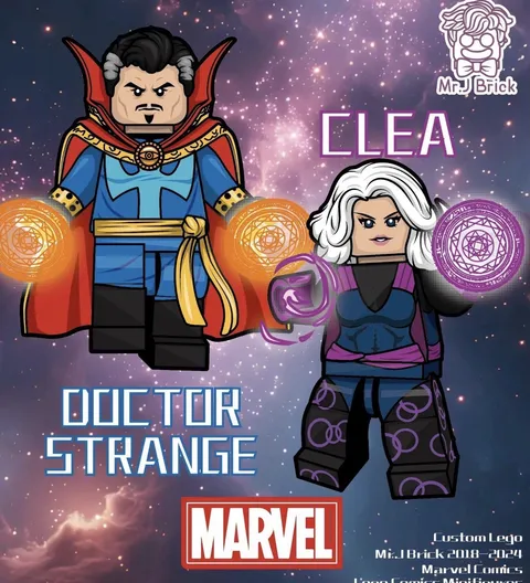 LEGO Marvel Dr. Strange + Clea Custom minifigure By Mr. J