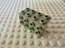 LEGO Brick, Modified 2 x 4 x 2 with Studs on Sides 2434 Light Gray