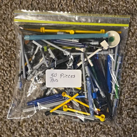 LEGO Bulk Lot Multicolor Plastic Bricks & Pieces in Polybag, 50+ Pieces