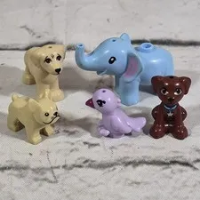 LEGO Friends Animals Dogs Bird Elephant Minifigures Lot Of 5