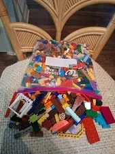 LEGO bulk lot of 1.8+ lbs. of mixed bricks assorted sizes and colors