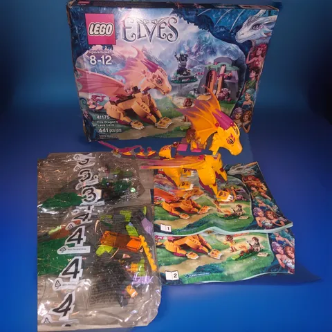 LEGO Elves Fire Dragon's Lava Cave 41175 Dragon Missing Foot Bags 3 4 Sealed Box
