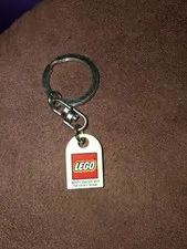 Lego Advertising Keychain Key Ring 2013 Printed White Brick