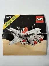Vintage 1980 LEGO Legoland Space 6861 X-1 Patrol Craft Instruction Manual Fold 
