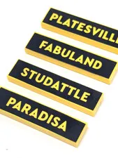 NEW Lego 1x4 Printed Tile Lot - City Name Gate Sign - Airport 60502
