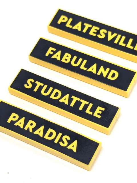 NEW Lego 1x4 Printed Tile Lot - City Name Gate Sign - Airport 60502