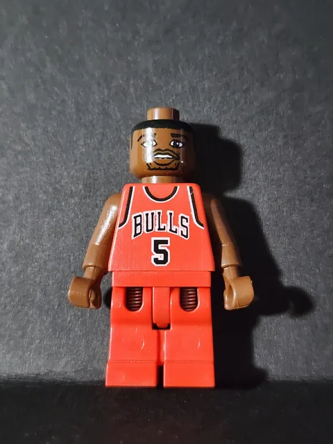 Lego NBA Basketball Derek Rose Minifigure 3566 Chicago Bulls #5 Rare!!