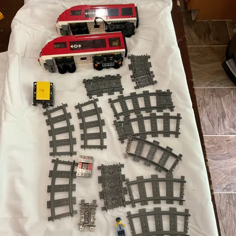 LEGO City Passenger Train 7938  Part W/track & Minifigures