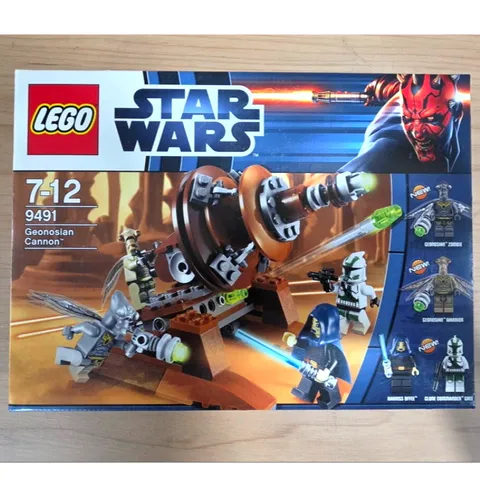 LEGO 9491 Star Wars Geonosian Cannon Sealed Set 4 Minifigures Commander Gree New