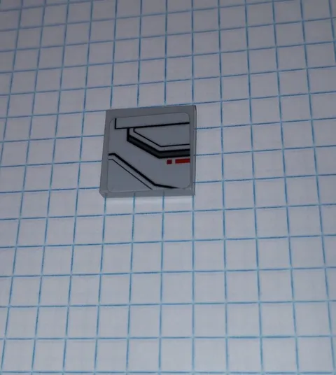 1 Lego Star Wars TIE Advanced Prototype model tile, right side tile 3068pb0678R