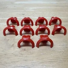 10 Lego Vehicle Mudguard Lot Red (4 x 2-1/2 x 1-2/3) w/Arch Round 50745 Truck