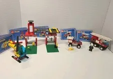 Lego Vintage Town 6554 Blaze Brigade - Including Helicopter, Fire Truck.  Parts 